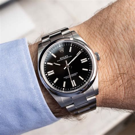 rolex date oyster perpetual black dial|Rolex Oyster Perpetual 41mm silver.